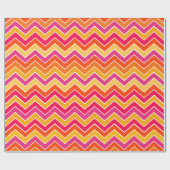 Chevron zigzag dagelijks roze gele patroon cadeaupapier (Vlak)