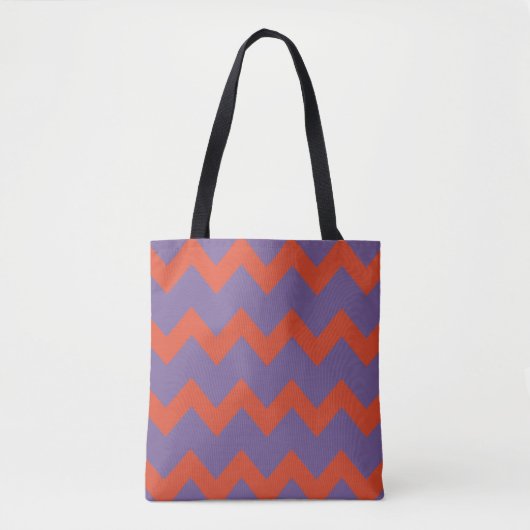 Chevron zigzag design in natuurlijke heldere kleur tote bag (Voorkant)