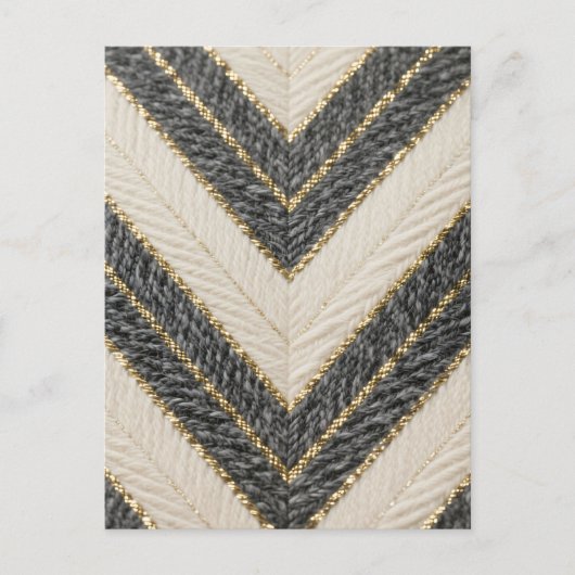 Chevron Zigzag Glam Patroon Briefkaart (Voorkant)