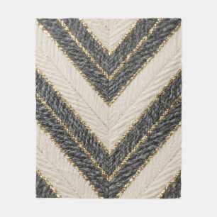 Chevron Zigzag Glam Patroon Fleece Deken