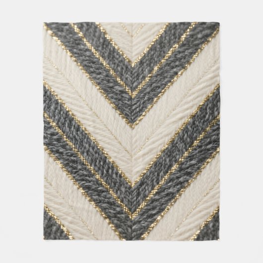 Chevron Zigzag Glam Pattern Fleece Deken (Voorkant)