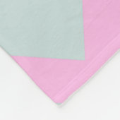 Chevron zigzag ijsblauwe roze kobalt fleece deken (Hoek)