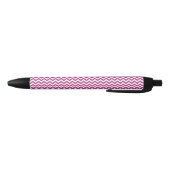 Chevron Zigzag Lines Medium Red-Violet Zwarte Inkt Pen (Bodem)