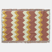 Chevron zigzag ontwerp natuurlijke groene bruine g deken (Voorkant)