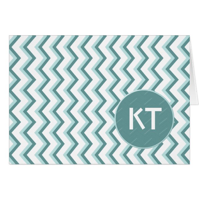 Chevron ZigZag patroon in Mint Green (Voorkant Horizontaal)