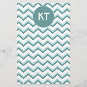 Chevron ZigZag patroon in Mint Green Briefpapier