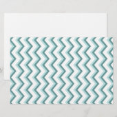 Chevron ZigZag patroon in Mint Green Briefpapier (Voorkant / Achterkant)
