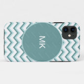 Chevron ZigZag patroon in Mint Green Case-Mate iPhone Case (Achterkant (horizontaal))