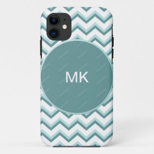 Chevron ZigZag patroon in Mint Green Case-Mate iPhone Case
