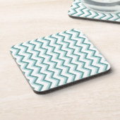 Chevron ZigZag patroon in Mint Green Drankjes Onderzetter (Linkerzijde)