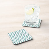 Chevron ZigZag patroon in Mint Green Drankjes Onderzetter (Rechterzijde)