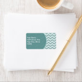 Chevron ZigZag patroon in Mint Green Etiket (Insitu)