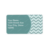 Chevron ZigZag patroon in Mint Green Etiket (Voorkant)