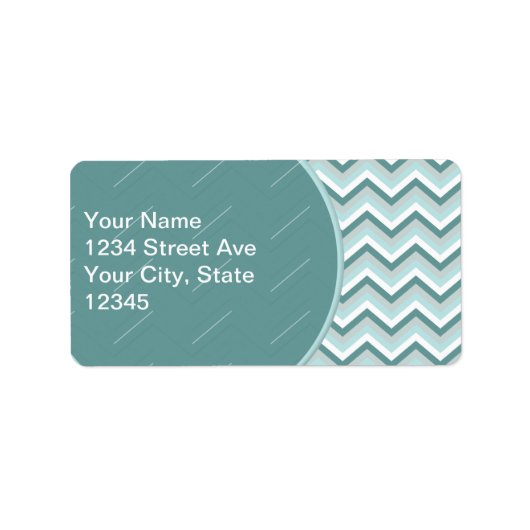 Chevron ZigZag patroon in Mint Green Etiket (Voorkant)