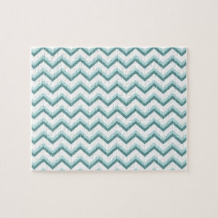 Chevron ZigZag patroon in Mint Green Legpuzzel