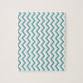 Chevron ZigZag patroon in Mint Green Legpuzzel (Verticaal)