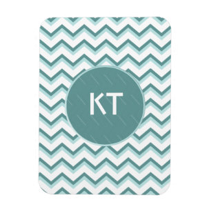 Chevron ZigZag patroon in Mint Green Magneet