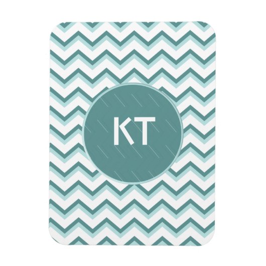 Chevron ZigZag patroon in Mint Green Magneet (Verticaal)