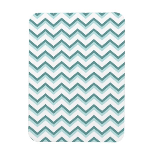 Chevron ZigZag patroon in Mint Green Magneet (Verticaal)
