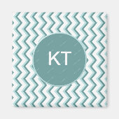 Chevron ZigZag patroon in Mint Green Magneet (Voorkant)
