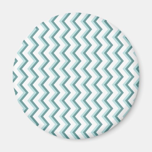 Chevron ZigZag patroon in Mint Green Magneet (Voorkant)