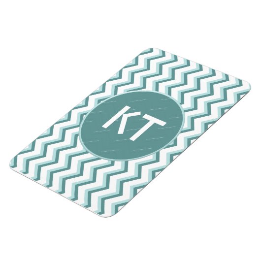 Chevron ZigZag patroon in Mint Green Magneet (Linkerzijde)