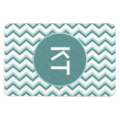 Chevron ZigZag patroon in Mint Green Magneet (Horizontaal)