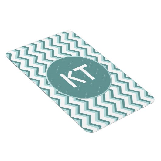 Chevron ZigZag patroon in Mint Green Magneet (Rechterzijde)