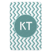 Chevron ZigZag patroon in Mint Green Magneet (Verticaal)