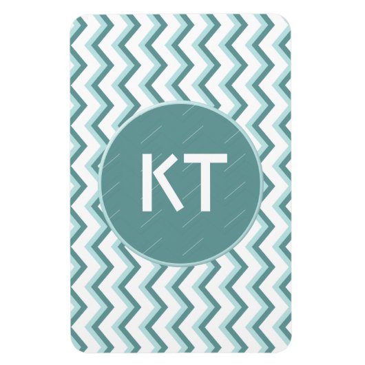 Chevron ZigZag patroon in Mint Green Magneet (Verticaal)