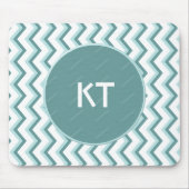 Chevron ZigZag patroon in Mint Green Muismat (Voorkant)