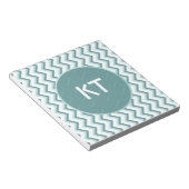 Chevron ZigZag patroon in Mint Green Notitieblok (Schuin)