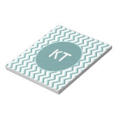 Chevron ZigZag patroon in Mint Green Notitieblok (Linkerzijde)