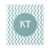 Chevron ZigZag patroon in Mint Green Notitieblok (Voorkant)