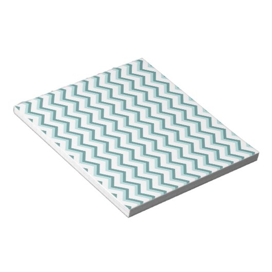 Chevron ZigZag patroon in Mint Green Notitieblok (Schuin)