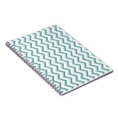Chevron ZigZag patroon in Mint Green Notitieboek (Rechterzijde)