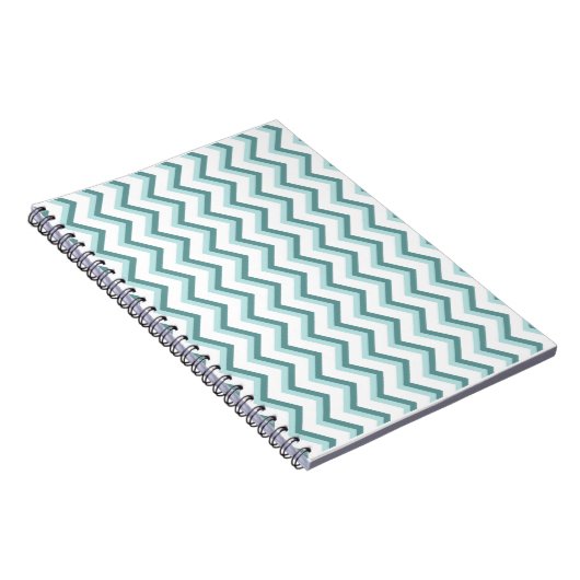 Chevron ZigZag patroon in Mint Green Notitieboek (Rechterzijde)