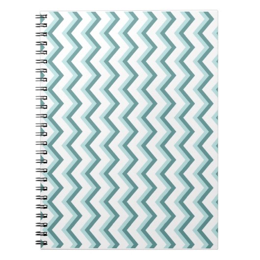 Chevron ZigZag patroon in Mint Green Notitieboek (Voorkant)
