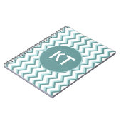 Chevron ZigZag patroon in Mint Green Notitieboek (Linkerzijde)