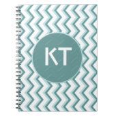 Chevron ZigZag patroon in Mint Green Notitieboek (Voorkant)