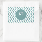 Chevron ZigZag patroon in Mint Green Rechthoekige Sticker (Tas)