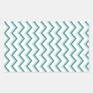 Chevron ZigZag patroon in Mint Green Rechthoekige Sticker