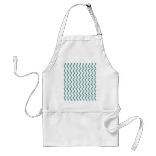 Chevron ZigZag patroon in Mint Green Standaard Schort