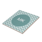 Chevron ZigZag patroon in Mint Green Tegeltje (Zijkant)