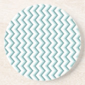 Chevron ZigZag patroon in Mint Green Zandsteen Onderzetter (Voorkant)