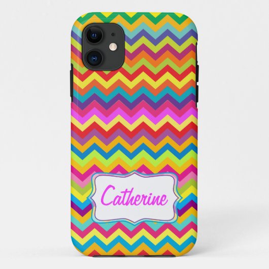 Chevron zigzag patroon meerkleurige ifoondoos Case-Mate iPhone case (Achterkant)