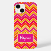Chevron zigzag patroon met een zijkleur Case-Mate iPhone case (Achterkant)