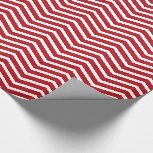 Chevron Zigzag Pattern Merlot Red Cadeaupapier (Hoek)