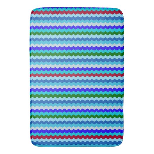 Chevron zigzag Pattern Zee Glass Bath Mat (Voorkant Verticaal)