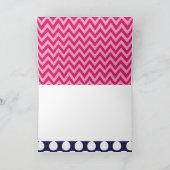 Chevron Zigzag Polka Dots Monogram Notitiekaartje (Binnen)